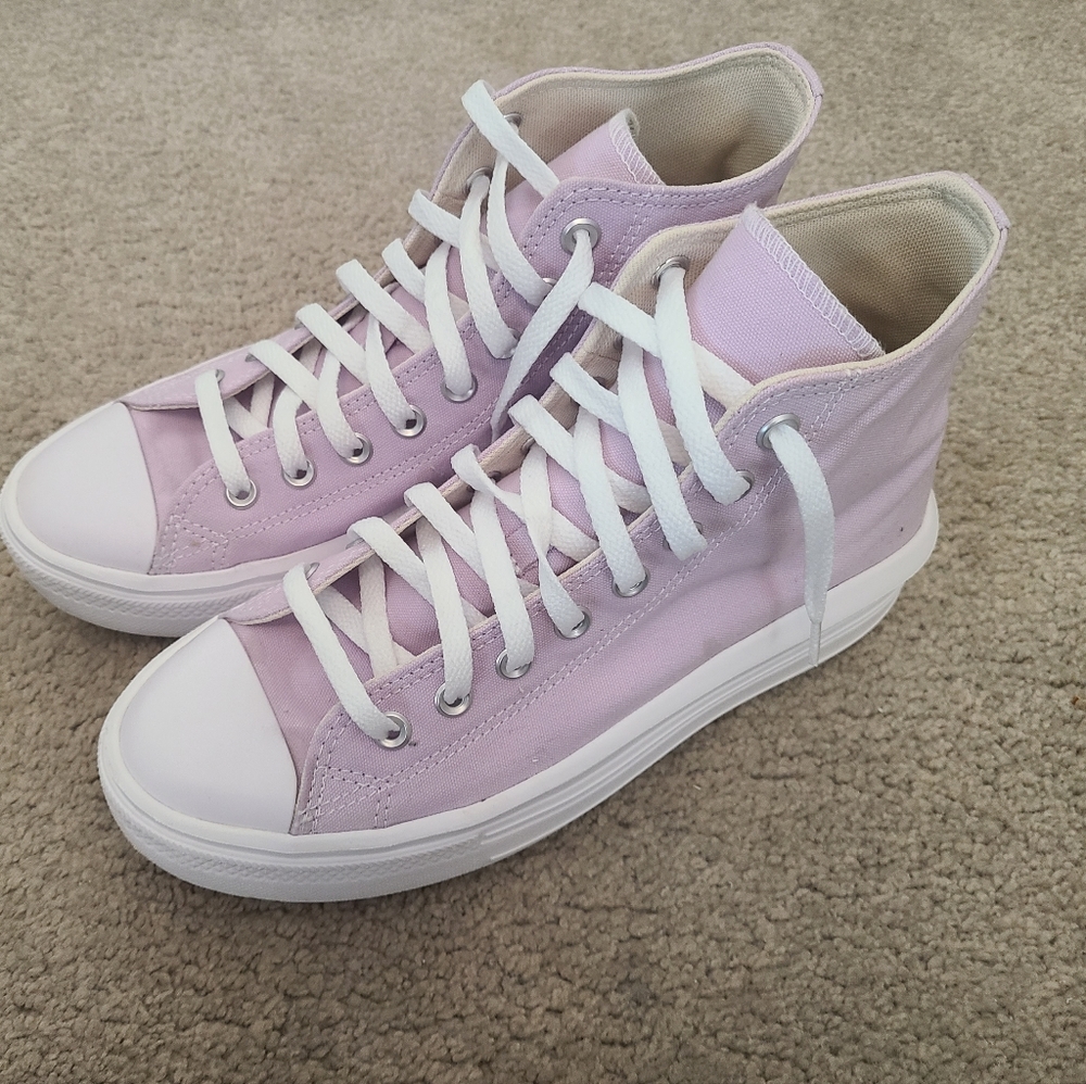High Top Platform Converse Purple Chuck Taylor All Star
